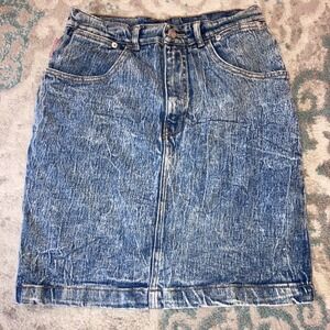 Vtg Studebaker Alessio Acid Wash Denim Size 9/10 90's Y2K Punk Pencil Mini Skirt